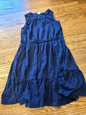 Crewcuts Navy Tiered Sleeveless Dress Size 8